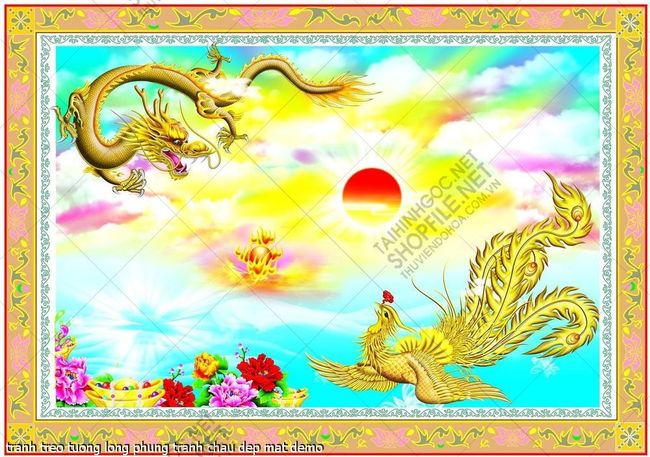 tranh treo tuong long phung tranh chau dep mat 